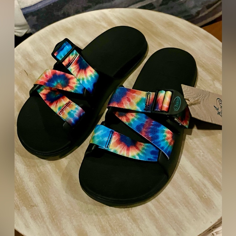 Women’s Chaco Chillo’s Slides Rainbow Tie Dye